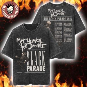 My Chemical Romance The Black Parade 2026 Tour North America Merch Vintage Washed T-Shirt