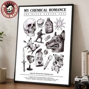 My Chemical Romance Washington DC 2026 Exclusive Event Poster At Nationals Park On August 18 2026 Home Decor Poster Canvas