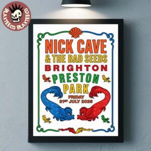 Nick Cave And The Bad Seeds Brighton Preston Park 2026 Exclusive Merch On 31 July 2026 Home Decor Poster Canvas