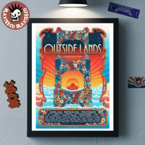 Outside Lands 2026 Festival Event Poster In San Francisco CA At Golden Gate Park On August 7-9 2026 With Lineup Decor Poster Canvas