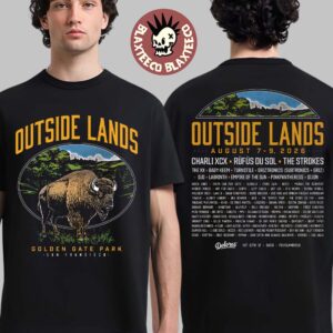 Outside Lands 2026 Festival Merch In San Francisco CA At Golden Gate Park On August 7-9 2026 Bison Event T-Shirt
