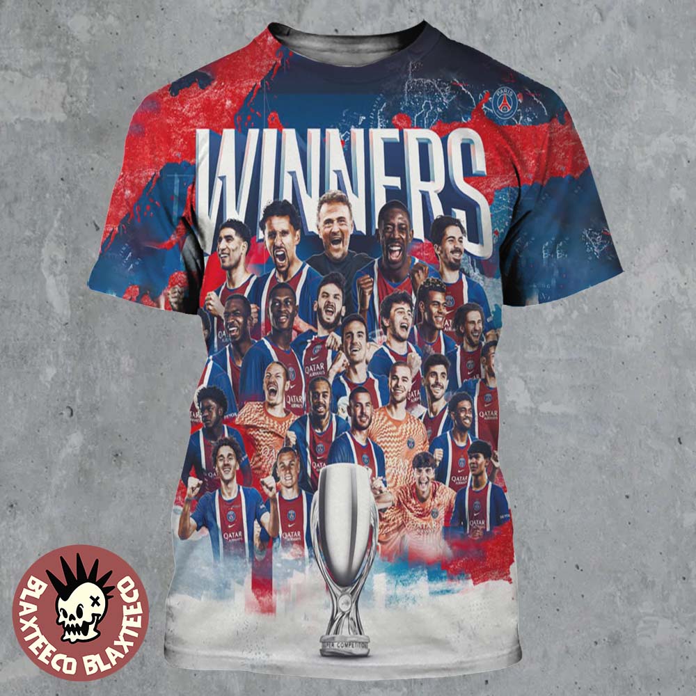 PSG Paris Saint-Germain 2026 UEFA SuperCup Champions All Over Print Shirt PSG Paris Saint-Germain 2026 UEFA SuperCup Champions All Over Print Shirt
