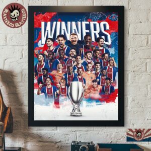 PSG Paris Saint-Germain 2026 UEFA SuperCup Champions Home Decor Poster Canvas