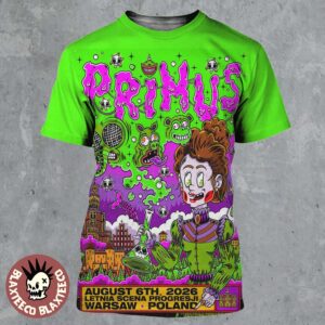 Primus Warsaw Poland 2026 Event Poster At Letnia Scena Progresji On August 6 2026 All Over Print Shirt