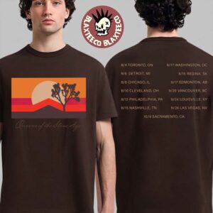 Queens Of The Stone Age Catacombs Tour 2026 Merch Desert Sun Brown T-Shirt