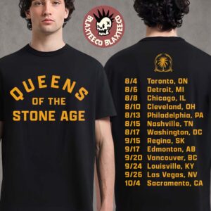 Queens Of The Stone Age Catacombs Tour 2026 Merch Logo Tour Dates T-Shirt