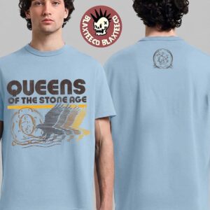 Queens Of The Stone Age Catacombs Tour 2026 Merch Q Eagle Blue T-Shirt