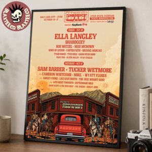Redwest 2026 Festival Salt Lake City Utah Lineup At Utah State Fairpark On October 16-17 2026 Home Decor Poster Canvas