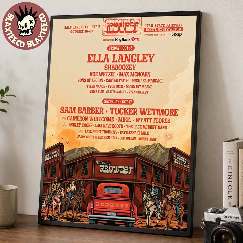Redwest 2026 Festival Salt Lake City Utah Lineup At Utah State Fairpark On October 16-17 2026 Home Decor Poster Canvas Redwest 2026 Festival Salt Lake City Utah Lineup At Utah State Fairpark On October 16-17 2026 Home Decor Poster Canvas