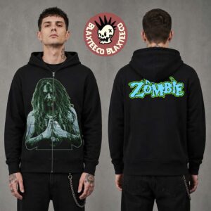 Rob Zombie Freaks On Parade 2026 Merch Portrait Zip Up Hoodie
