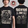 Rob Zombie Freaks On Parade 2026 Tour Merch Portrait Zombie Head Green And Purple Two Sided T-Shirt