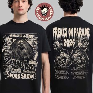 Rob Zombie Freaks On Parade 2026 Tour Merch Spook Show Master Of Terror Two Sided T-Shirt