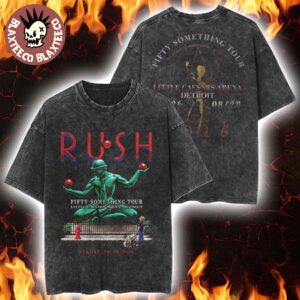 Rush Detroit Michigan 2026 Event City Merch Tee Live At Little Caesars Arena On August 26 28 2026 Vintage Washed Tee