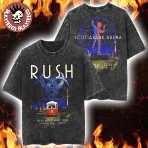 Rush Toronto ON Canada 2026 Event Tee At Scotiabank Arena On August 7 9 11 13 2026 Vintage Washed Tee