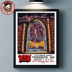Rush Toronto ON Canada 2026 YYZ Pop Up Merch Stained Glass To Event Litho At Scotiabank Arena On August 7 9 10 11 13 2026 Poster Canvas