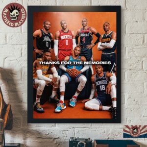Russell Westbrook NBA Retirement Seven Teams Thanks For The Memories 2008-2026 Home Decor Poster Canvas