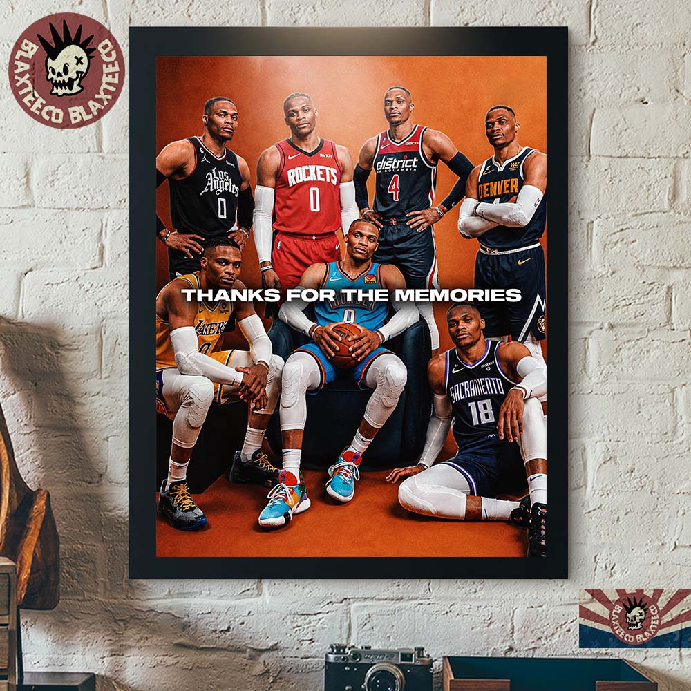 Russell Westbrook NBA Retirement Seven Teams Thanks For The Memories 2008-2026 Home Decor Poster Canvas Russell Westbrook NBA Retirement Seven Teams Thanks For The Memories 2008-2026 Home Decor Poster Canvas