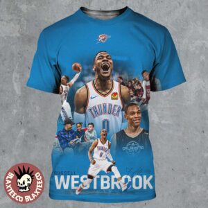 Russell Westbrook OKC Thunder Retirement Thank You For Everything All Over Print Shirt