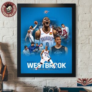 Russell Westbrook OKC Thunder Retirement Thank You For Everything Decor Poster Canvas