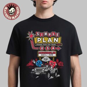 Simple Plan Albuquerque New Mexico 2026 Exclusive Tee Bigger Than You Think Tour August 5 2026 T-Shirt