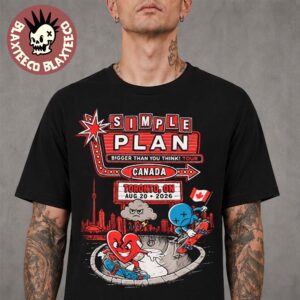 Simple Plan Toronto ON Canada 2026 Event Tee Live At RBC Amphitheatre On August 20 2026 T-Shirt