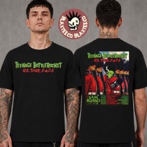 Teenage Bottlerocket UK Tour 2026 With Sam Russo Schedule Dates Two Sided T-Shirt