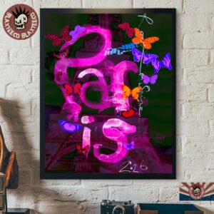 The Cure Paris France Exclusive Event Poster Live At Rock En Seine 30 August 2026 Pink Version Home Decor Poster Canvas