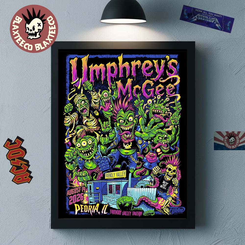 Umphrey’s McGee Peoria IL 2026 Poster Live At Friendly Valley On August 19 2026 Home Decor Poster Canvas Umphrey’s McGee Peoria IL 2026 Poster Live At Friendly Valley On August 19 2026 Home Decor Poster Canvas