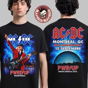ACDC Montreal QC Canada 2026 Event Tee Live At Parc Jean Drapeau On September 12 2026 Two Sided T-Shirt