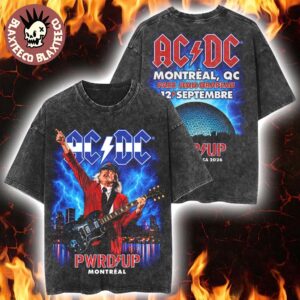 ACDC Montreal QC Canada 2026 Event Tee Live At Parc Jean Drapeau On September 12 2026 Vintage Washed Tee