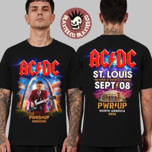 ACDC St Louis MO Event Tee PWR Up Tour 2026 At The Dome At America’s Center On September 8 2026 Two Sided T-Shirt