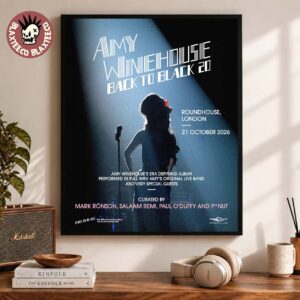 Amy Winehouse Back To Black 20 Roundhouse London 21 October 2026 Poster Canvas