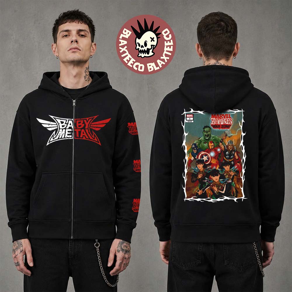 Babymetal X Marvel Zombie Hoodie Babymetal X Marvel Zombie Hoodie