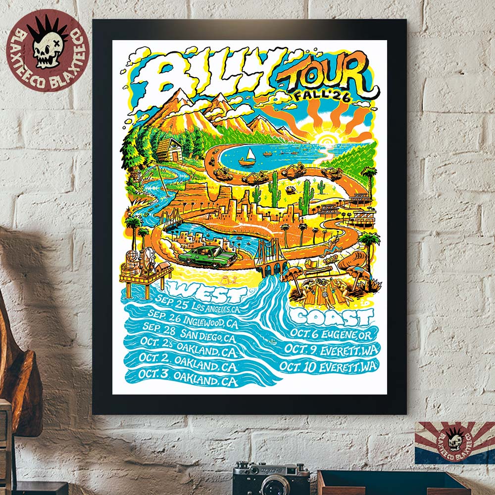 Billy Strings Billy Fall Tour 2026 West Coast Dates Home Decor Poster Canvas Billy Strings Billy Fall Tour 2026 West Coast Dates Home Decor Poster Canvas