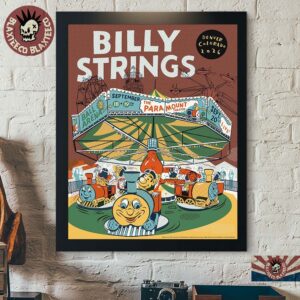 Billy Strings Denver CO 2026 All Dates Poster At The Ball Arena On September 18 19 2026 Poster Canvas