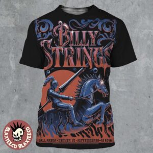 Billy Strings Denver CO 2026 Dual Night Poster At The Ball Arena On September 18 19 2026 The Knight Art All Over Print Shirt