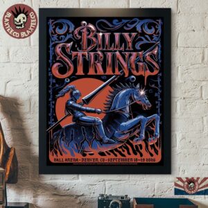 Billy Strings Denver CO 2026 Dual Night Poster At The Ball Arena On September 18 19 2026 The Knight Art Poster Canvas