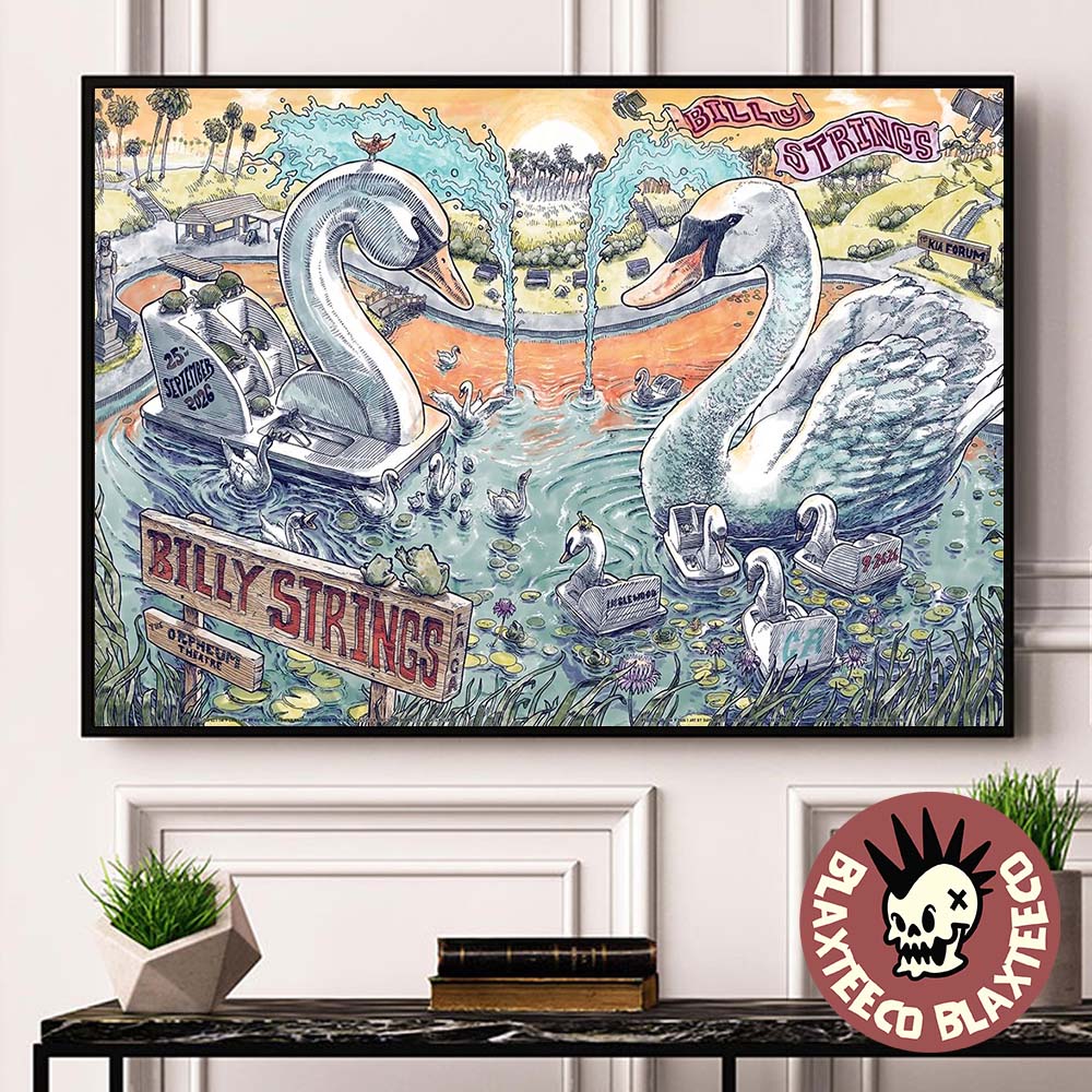 Billy Strings Los Angeles And Inglewood California 2026 Single Night Combined Poster September 25-26 2026 At The Orpheum Theatre And Kia Forum Billy Strings Los Angeles And Inglewood California 2026 Single Night Combined Poster September 25-26 2026 At The Orpheum Theatre And Kia Forum
