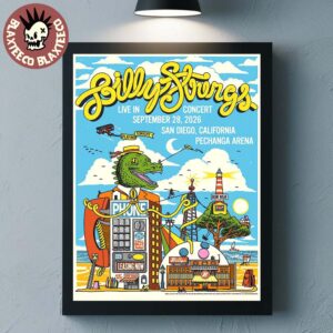 Billy Strings San Diego CA 2026 Event Poster Live In Concert At Pechanga Arena September 28 2026