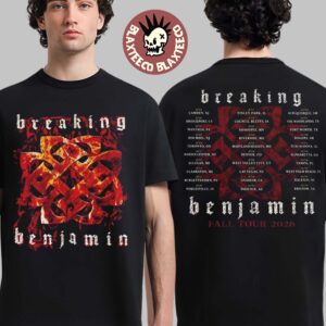 Breaking Benjamin Fall Tour 2026 North America Merch Flame Logo Two Sided T-Shirt