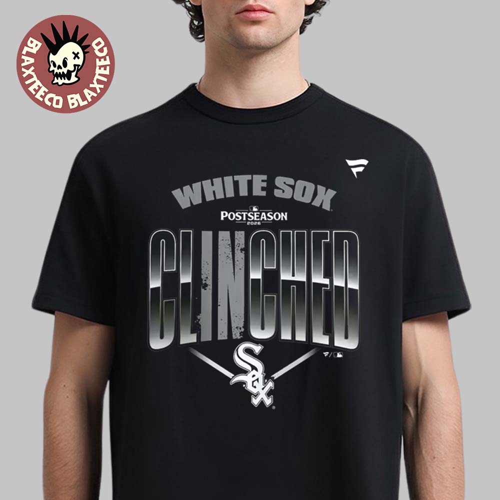Chicago White Sox 2026 MLB Postseason Locker Room Clinched T-Shirt Chicago White Sox 2026 MLB Postseason Locker Room Clinched T-Shirt