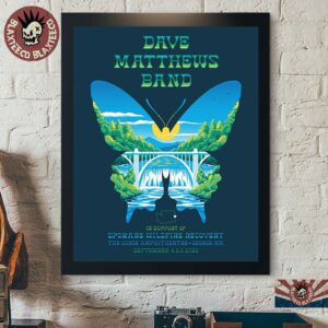 Dave Matthews Band Labor Day 2026 Shows Poster For George WA Live At The Gorge On September 4 5 6 2026 Poster Canvas