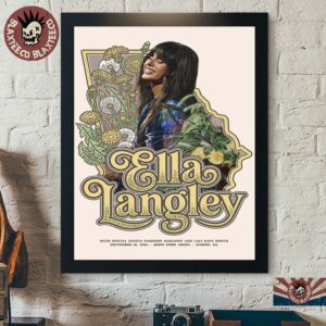 Ella Langley Athens GA 2026 Concert Poster Live At Akins Ford Arena On September 18 2026 Poster Canvas