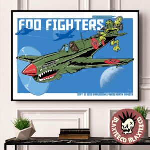 Foo Fighters Fargo North Dakota 2026 Event Poster Live At Fargodome On September 12 2026 Home Decor Poster Canvas