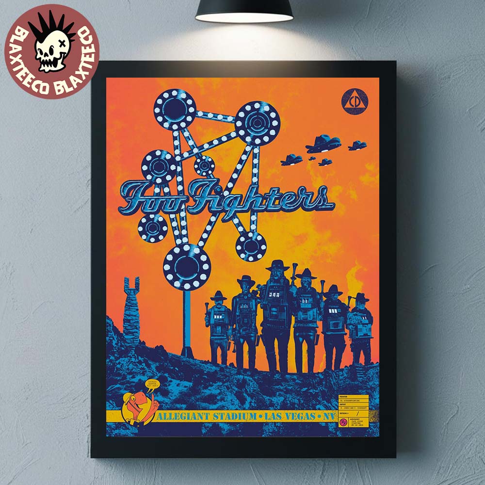 Foo Fighters Las Vegas NV 2026 Venue Poster At Allegiant Stadium On September 26 2026 Foo Fighters Las Vegas NV 2026 Venue Poster At Allegiant Stadium On September 26 2026
