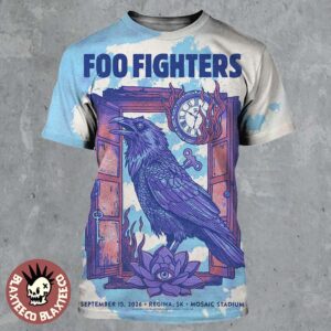 Foo Fighters Regina SK 2026 Event Poster Live At Mosaic Stadium On September 15 2026 All Over Print Shirt