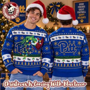 Grinch NCAA Pittsburgh Panthers Grinch Hand Holiday Gift 2026 Christmas Ugly Sweater