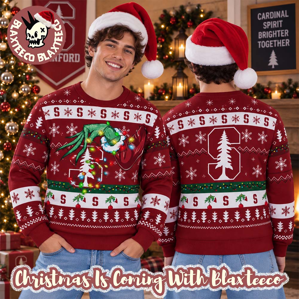 Grinch NCAA Stanford Cardinal Grinch Hand Holiday Gift 2026 Christmas Ugly Sweater Grinch NCAA Stanford Cardinal Grinch Hand Holiday Gift 2026 Christmas Ugly Sweater