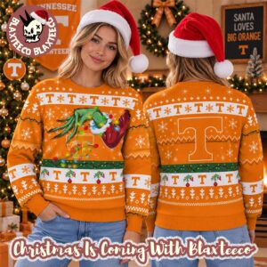 Grinch NCAA Tennessee Volunteers Grinch Hand Holiday Gift 2026 Christmas Ugly Sweater