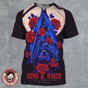 Guns N Roses San Antonio TX 2026 Venue Poster Live At Alamodome On September 16 2026 All Over Print Shirt